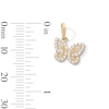 10K Solid Gold CZ Mini Butterfly Charm