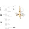 Thumbnail Image 2 of Solid 10K Gold Marquise CZ Dragonfly Necklace Charm