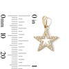 10K Solid Gold CZ Mini Star Charm