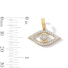 Thumbnail Image 2 of 14K Gold Plated 1/20 CT. T.W. Lab-Grown Diamond Evil Eye Charm