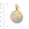 14K Gold Plated 1/20 CT. T.W. Lab-Grown Diamond Basketball Necklace Charm