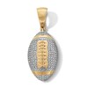 14K Gold Plated 1/10 CT. T.W. Lab-Grown Diamond Pavé Football Necklace Charm
