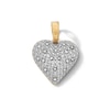 Thumbnail Image 1 of 14K Gold Plated 1/20 CT. T.W. Lab-Grown Diamond Heart Necklace Charm