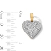 Thumbnail Image 2 of 14K Gold Plated 1/20 CT. T.W. Lab-Grown Diamond Heart Necklace Charm