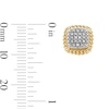 Thumbnail Image 2 of 14K Gold Plated 1/20 CT. T.W. Lab-Grown Diamond Raised Chain Frame Studs