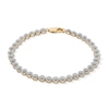 Thumbnail Image 1 of 14K Gold Plated 1/10 CT. T.W. Lab-Grown Diamond Pavé Link Bracelet - 8"