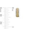 Thumbnail Image 2 of 14K Gold Plated 1/20 CT. T.W. Lab-Grown Diamond Frame Curb Chain Huggie Hoops