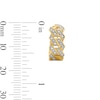 Thumbnail Image 2 of 14K Gold Plated 1/10 CT. T.W. Lab-Grown Diamond Angular Curb Chain Huggie Hoops