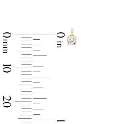 10K Solid Gold 1/8 CT. T.W. Lab-Grown Diamond Solitaire Studs