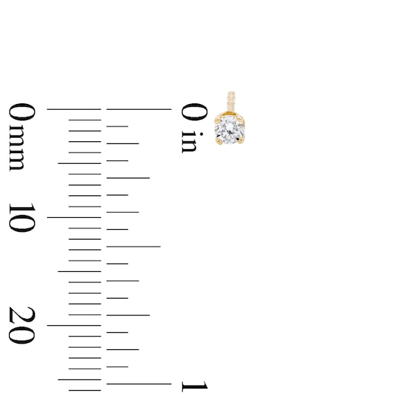 10K Solid Gold 1/8 CT. T.W. Lab-Grown Diamond Solitaire Studs