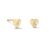 Thumbnail Image 1 of 10K Solid Gold 1/20 CT. T.W. Lab-Grown Diamond Heart Studs