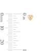 Thumbnail Image 2 of 10K Solid Gold 1/20 CT. T.W. Lab-Grown Diamond Heart Studs