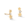 Thumbnail Image 1 of 10K Solid Gold Lab-Grown Diamond Accent Star Studs