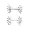 Thumbnail Image 1 of Solid Stainless Steel CZ Marquise Barbell Set - 14G 7/16"
