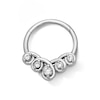 Thumbnail Image 1 of Solid Stainless Steel CZ SwirlClicker Hoop - 16G 5/16"
