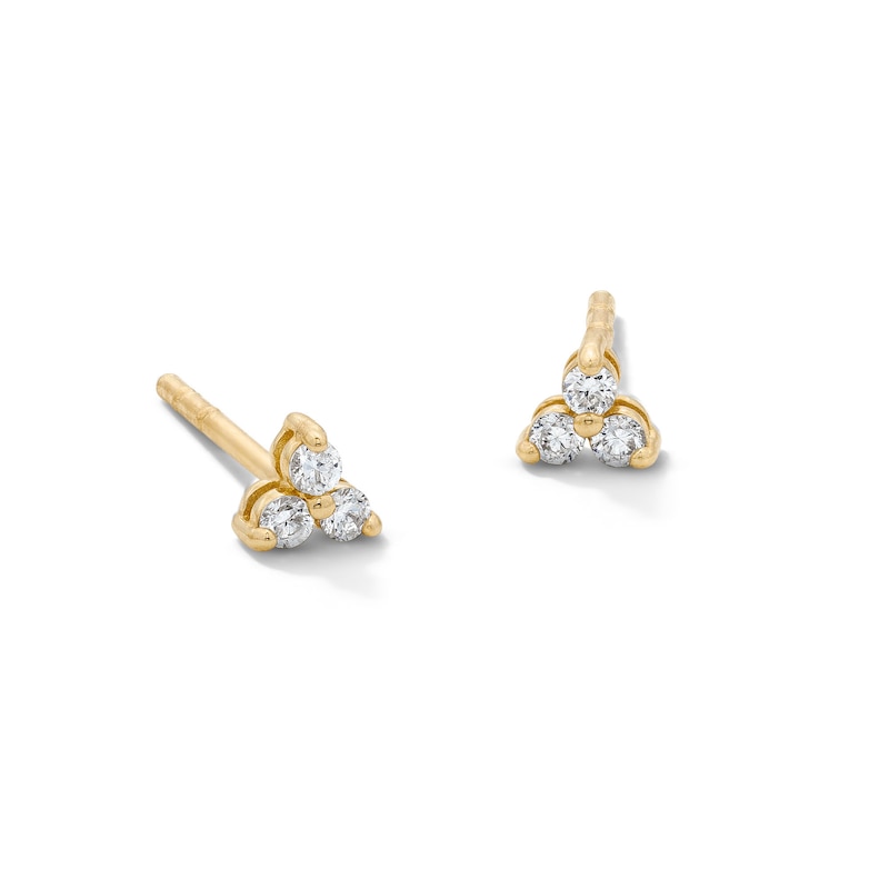 Main Image 1 of 10K Solid Gold 1/10 CT. T.W. Lab-Grown Diamond Fashion Studs
