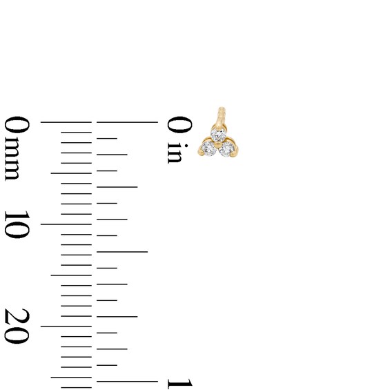 10K Solid Gold 1/10 CT. T.W. Lab-Grown Diamond Fashion Studs