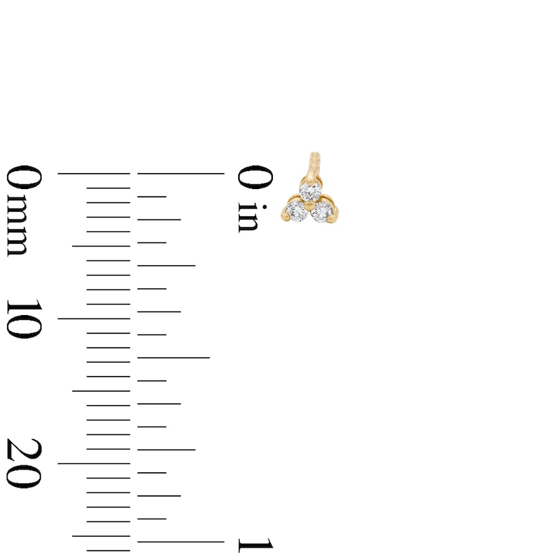 Main Image 2 of 10K Solid Gold 1/10 CT. T.W. Lab-Grown Diamond Fashion Studs