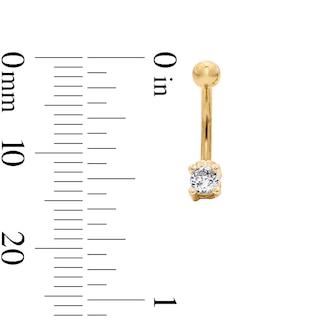 Yellow Ion-Plated CZ Flower, Bezel, and Solitaire Curved Barbell Set - 16G 3/8"