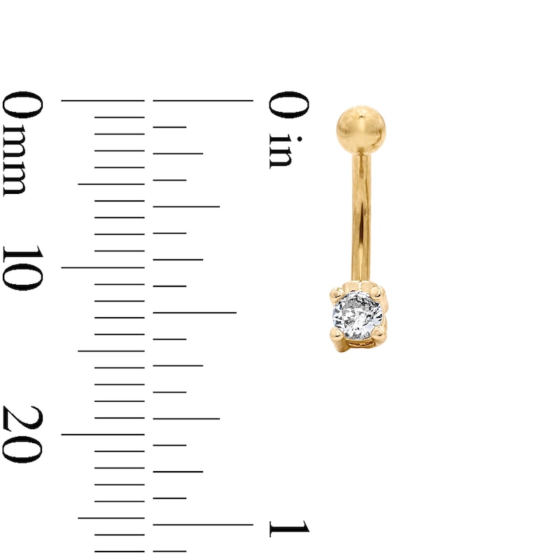 Main Image 2 of Yellow Ion-Plated CZ Flower, Bezel, and Solitaire Curved Barbell Set - 16G 3/8"