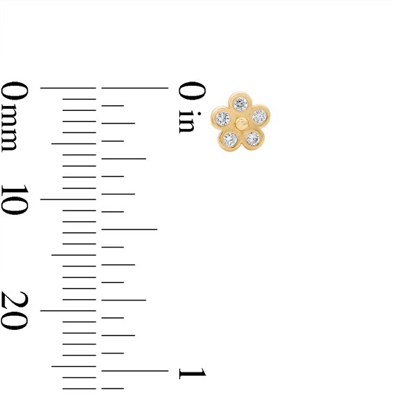 10K Solid Gold 1/10 CT. T.W. Lab-Grown Diamond Bezel Fashion Studs