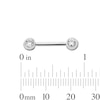 Thumbnail Image 3 of Solid Stainless Steel Crystal Bezel Barbell Set - 14G 7/16"