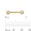Thumbnail Image 2 of Yellow Ion-Plated Crystal Bezel Barbell Set - 14G 7/16"