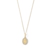 Thumbnail Image 1 of 10K Solid Gold 1/20 CT. T.W. Lab-Grown Diamond Virgin Mary Pendant - 16” + 2”