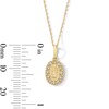 Thumbnail Image 3 of 10K Solid Gold 1/20 CT. T.W. Lab-Grown Diamond Virgin Mary Pendant - 16” + 2”