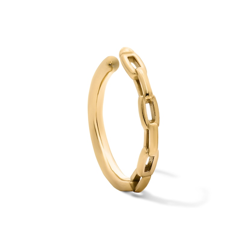 Main Image 1 of Yellow Ion-Plated Chain Link Hoop - 16G 3/8"