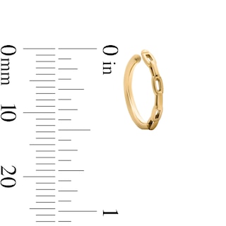 Yellow Ion-Plated Chain Link Hoop - 16G 3/8"