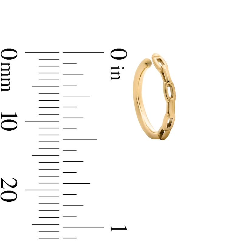 Main Image 2 of Yellow Ion-Plated Chain Link Hoop - 16G 3/8"