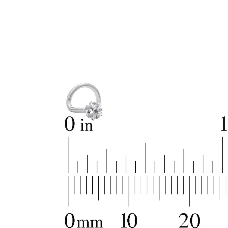 Main Image 2 of Semi-Solid Stainless Steel CZ Star, Heart and Round Nose Stud Set – 20G 5/8"