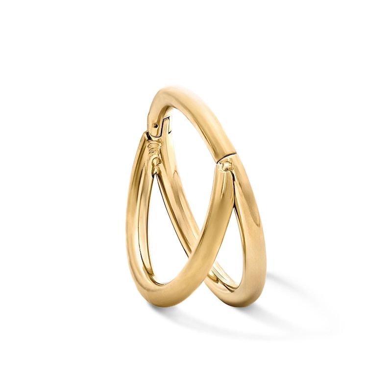 Main Image 1 of Yellow Ion-Plated Split Double Hoop - 18G 5/16"