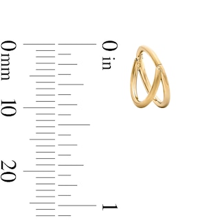Yellow Ion-Plated Split Double Hoop - 18G 5/16"