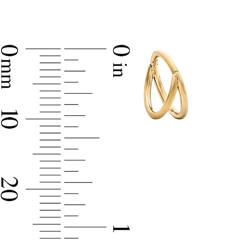 Main Image 2 of Yellow Ion-Plated Split Double Hoop - 18G 5/16"