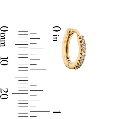 Yellow Ion-Plated CZ Cartilage Clicker Hoop - 18G 3/8"