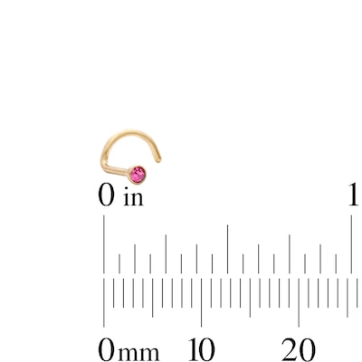 Yellow Ion-Plated Pink, White and Blue Crystal Nose Stud Set – 20G 5/8"