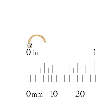 Yellow Ion-Plated Pink, White and Blue Crystal Nose Stud Set – 20G 5/8"