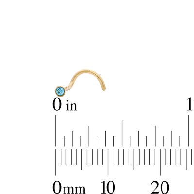 Yellow Ion-Plated Pink, White and Blue Crystal Nose Stud Set – 20G 5/8"