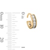 Thumbnail Image 2 of Yellow Ion-Plated CZ Square Bezel Cartilage Hoop - 18G 5/16"