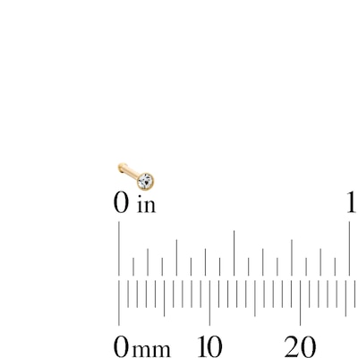 Yellow Ion-Plated Crystal Nose Stud and Ring Set - 20G 1/4"