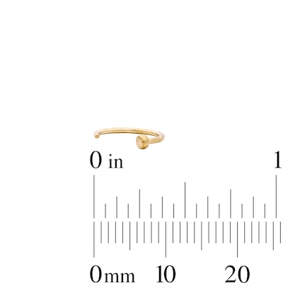 Yellow Ion-Plated Crystal Nose Stud and Ring Set - 20G 1/4"