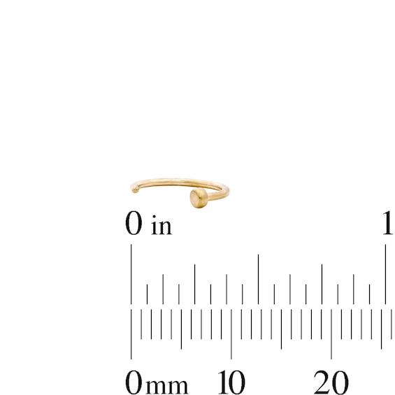 Yellow Ion-Plated Crystal Nose Stud and Ring Set - 20G 1/4"