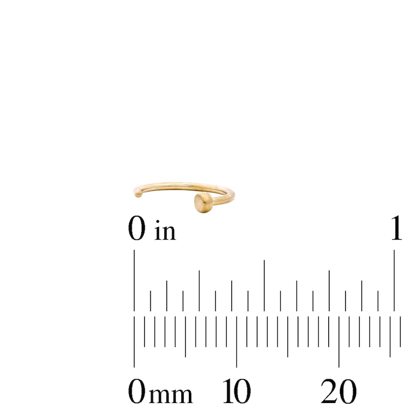 Main Image 4 of Yellow Ion-Plated Crystal Nose Stud and Ring Set - 20G 1/4"