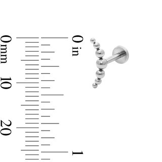 Semi-Solid Titanium Ball Cartilage Crawler Stud - 16G 1/4"