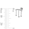 Titanium Curved Dangle Stud  – 16G 5/16"