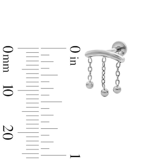 Titanium Curved Dangle Stud  – 16G 5/16"