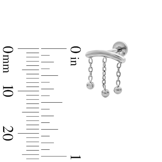 Titanium Curved Dangle Stud  – 16G 5/16"