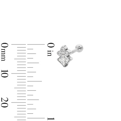 Titanium CZ Four Stone Stud 16G 5/16"